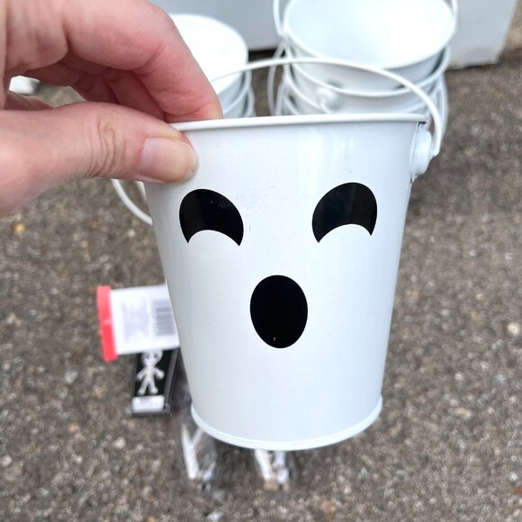 Ghost Halloween Candy Buckets & Puzzles Party Favors Home Decor Small White - Picture 3 of 6